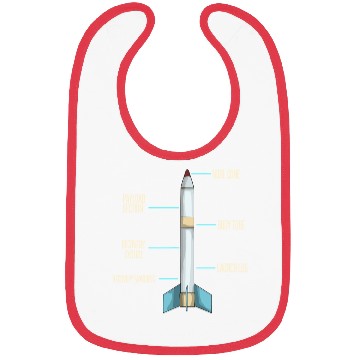 Discover Aerospace Model Rocket Kit Drawing Design Bibs