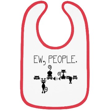 Discover Ew People Black Cat Funny Bibs