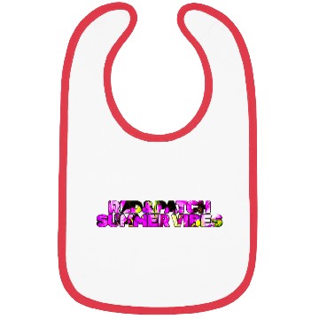 Discover Red and Patch Summer Vibes Bibs