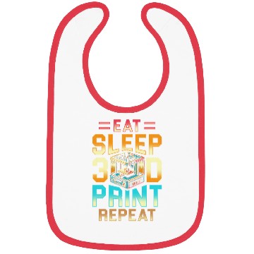 Discover 3D Engineer Eat Sleep 3D Print Repeat Bibs