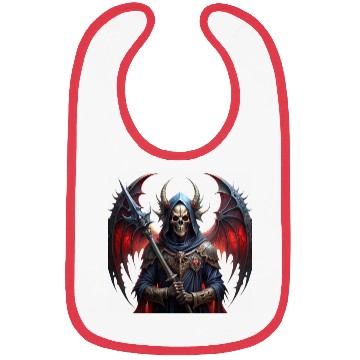 Discover Mysterious skull with giant vampire wings Bibs
