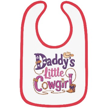 Discover Daddy's Little Cowgirl Bibs