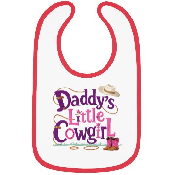 Discover Daddy's Little Cowgirl Bibs