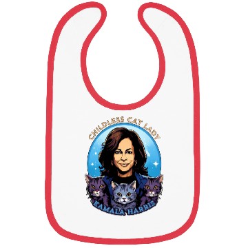 Discover Childless Cat Lady Kamala Harris Bibs