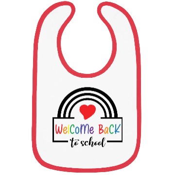 Discover Welcome Back To School Rainbow heart Bibs
