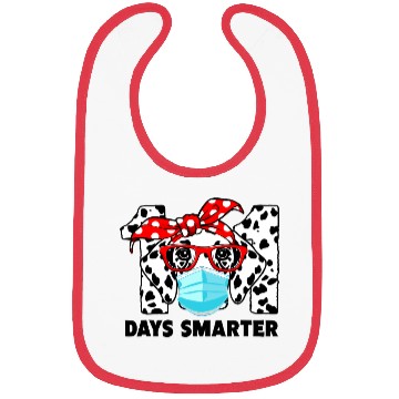 Discover 101 Days Smarter Dalmatian Dog Face Mask 100th Bibs
