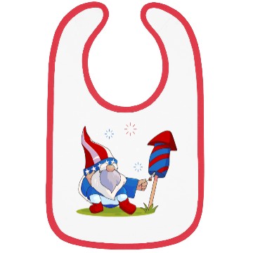 Discover Adorable Gnome Fireworks America Bibs