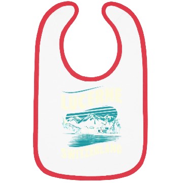 Discover Lucerne Switzerland Souvenir Scenic Mountains Bibs