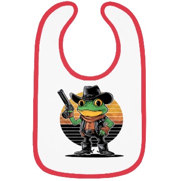 Discover Cowboy Frog Bibs