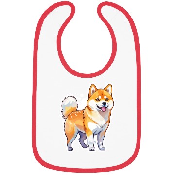 Discover Shiba Inu Watercolor Bibs