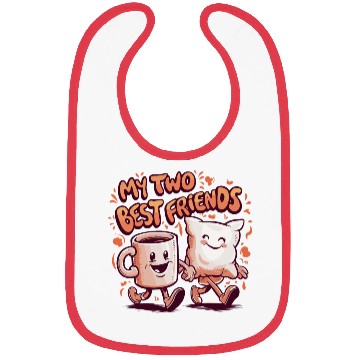 Discover My Two Best Friends Coffee Mug and Cushion Bibs