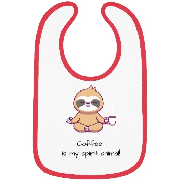 Discover Coffee Sloth Bibs