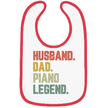 Discover Husband Dad Piano Legend Funny Father Bibs