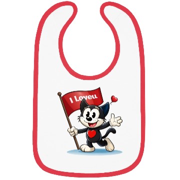 Discover felix cat i love you Bibs