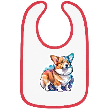 Discover Pembroke Welsh Corgi Watercolor Bibs