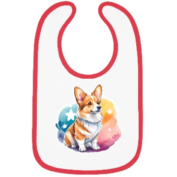 Discover Pembroke Welsh Corgi Watercolor Bibs