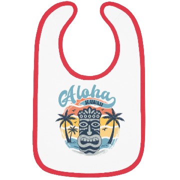 Discover Vintage Beach Aloha Hawaii Bibs