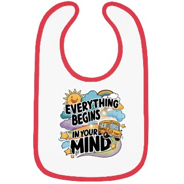 Discover Everything begins in your mind Bibs