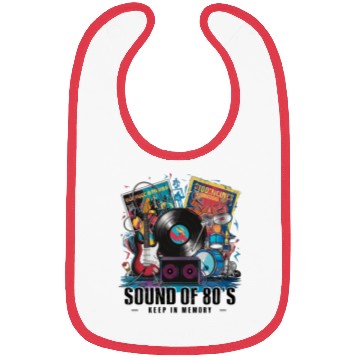 Discover Sound of 80s keep in memory Bibs