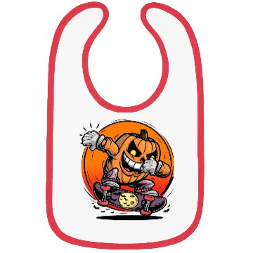 Discover Halloween jack o lantern dabbing Bibs