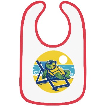 Discover Sea Turtle Chillin on the Beach Bibs