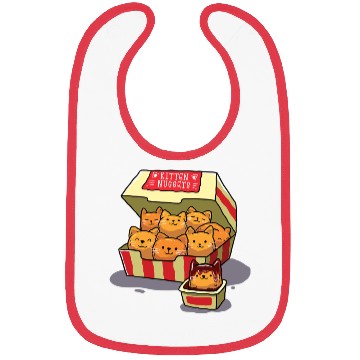 Discover Kitten Nuggets Food Cat Lover Bibs