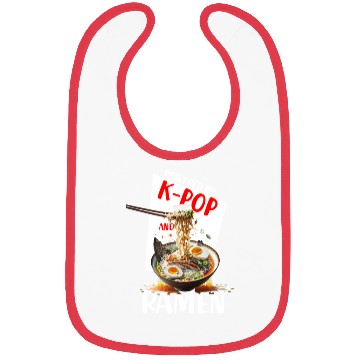 Discover Powered by K pop and Ramen Japanees foods Lover Bibs