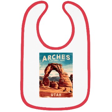 Discover Vintage Travel Arches National Park Utah Landscape Bibs