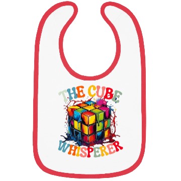 Discover Cube Whisperer 90s 80s Cube Competition Math Bibs