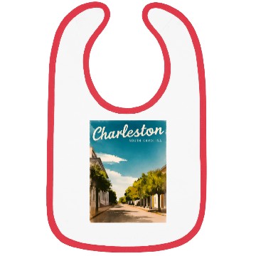 Discover Vintage Travel Charleston South Carolina Retro Bibs