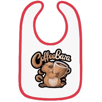 Discover Coffeebara Capybara Coffedrinker Bibs