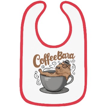 Discover Coffeebara Capybara Coffedrinker Bibs