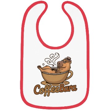 Discover Coffeebara Capybara Coffedrinker Bibs