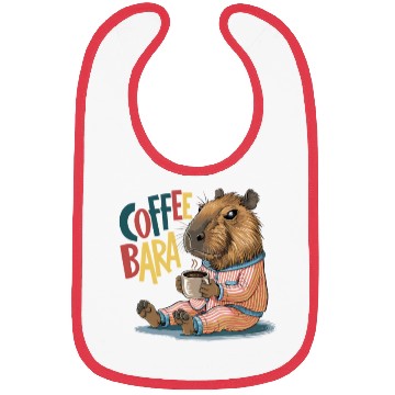 Discover Coffeebara Capybara Coffedrinker Bibs