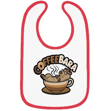 Discover Coffeebara Capybara Coffedrinker Bibs