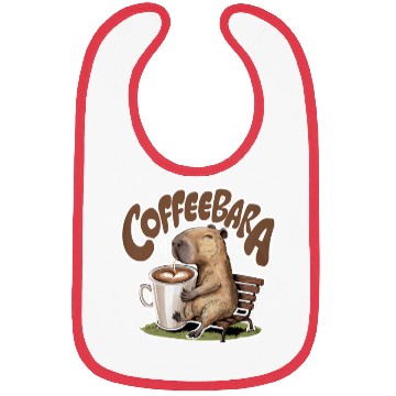 Discover Coffeebara Capybara Coffedrinker Bibs