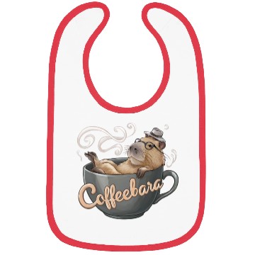 Discover Coffeebara Capybara Coffedrinker Bibs