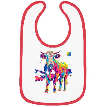 Discover Hereford Cattle Farmer Popart Bibs