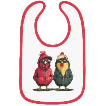 Discover Stylish chickens sporting trendy Bibs