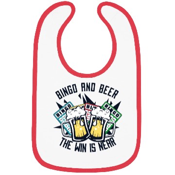 Discover Bingo And Beer The Win is Near Daubers Bibs