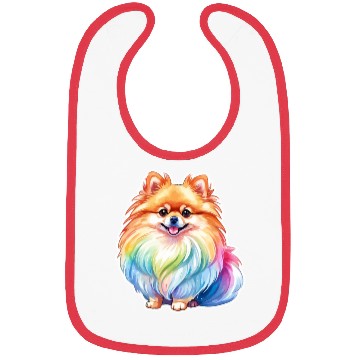 Discover Pomeranian Watercolor Bibs