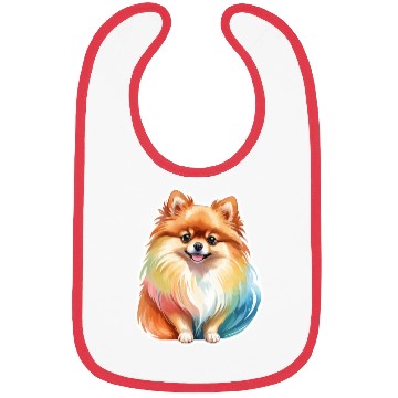 Discover Pomeranian Watercolor Bibs