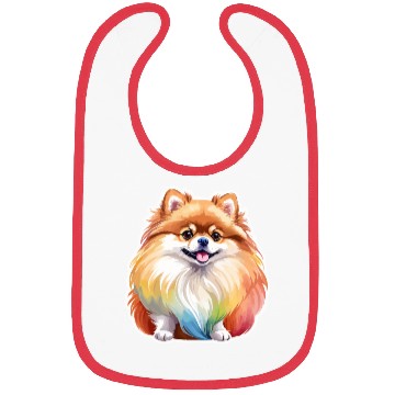 Discover Pomeranian Watercolor Bibs