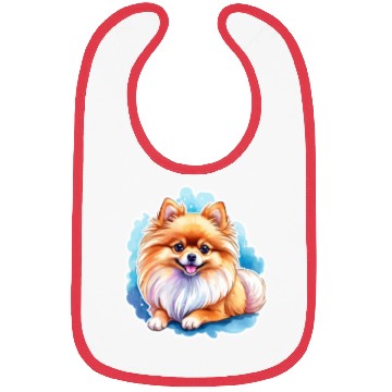 Discover Pomeranian Watercolor Bibs
