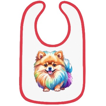 Discover Pomeranian Watercolor Bibs