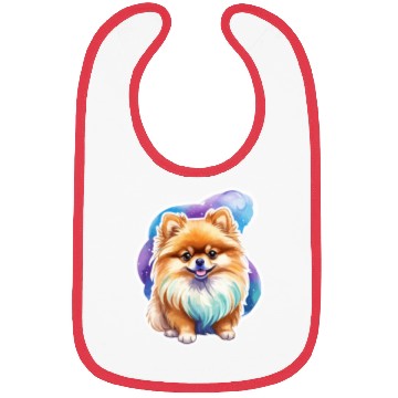 Discover Pomeranian Watercolor Bibs