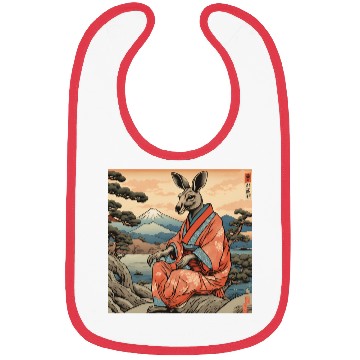 Discover Retro Kangaroo Prank Design Bibs