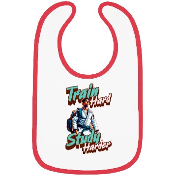 Discover Train Hard Study Harder Jiu Jitsu Bibs