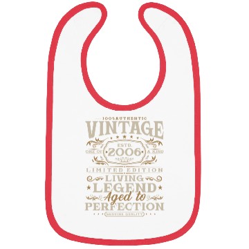 Discover Vintage 2006 year born birthday gift Bibs