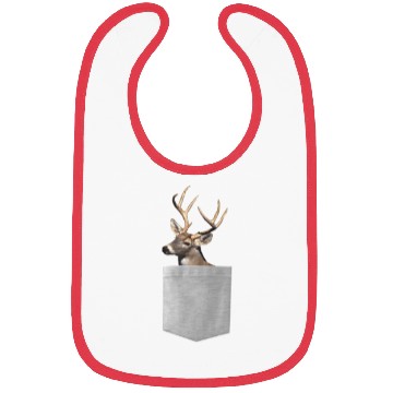 Discover Deer In Your Pocket Bibs - Funny Peeking Deer